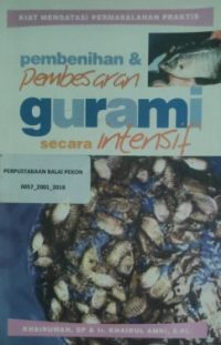 Image of buku pembenihan & pembesaran gurami secara intensif